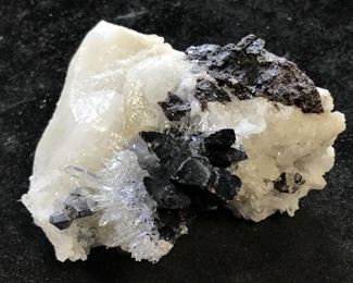 Peruvian Mined Tetrahedrite & Quartz Cluster