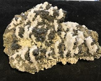 Peruvian Mined Hubernite Galena & Pyrite Cluster
