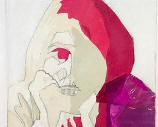 PAT DORAN Signed Abstract Collage ‘67