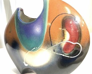 LOREN LUKENS Signed Abstract Artisan Vessel