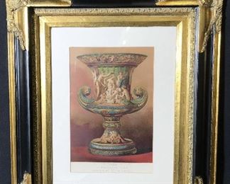 J.B. WARING Antique Chromolithograph Vase