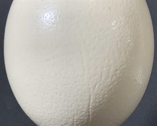Glazed Ostrich Egg On Silver Plated Stand
