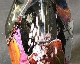 Initialed Art Glass Sculpture 1992