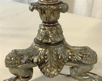 NEOCLASSICAL Claw Foot Pillar Table Lamp
