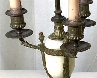 Vintage French Bouillotte Tole Table Lamp