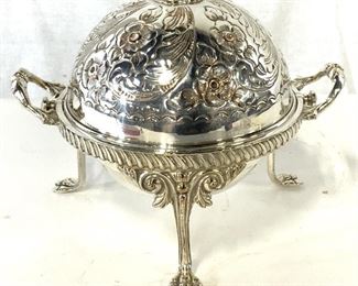 KENT SILVERSMITHS Footed Silver Plated Caviar Dish