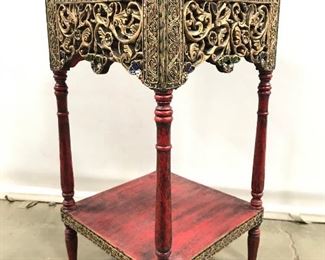 Ornate Wooden Side Table End Table