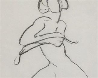 Abstract Minimalist Graphite Figural Drawing