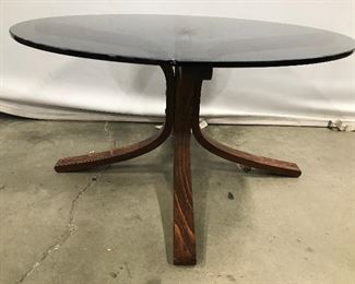 Mid Century Modern Glass Top Coffee Table