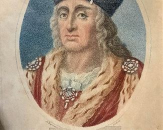JOHN CHAPMAN Portrait of Henry VII Lithograph