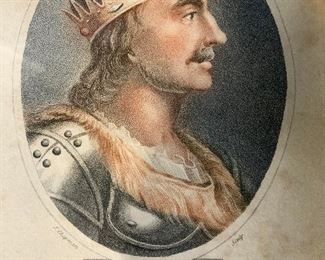 JOHN CHAPMAN Portrait of King Egbert Lithograph