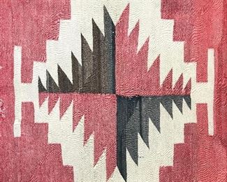 Antique Handmade Wool Navajo Rug