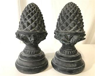 Pair Slate Toned Composite Bookends