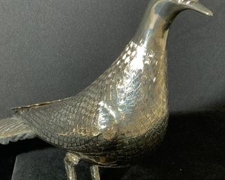 SEVAN Silver Plated Standing Pheasant Figural
