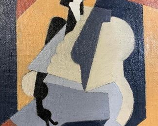 Signed Abstract Figure Oil Painting AFTER GLIEZES