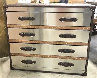Custom Metal & Leather Dresser