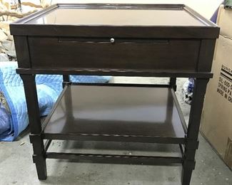 Carved Wood Side Table