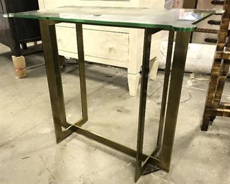 Brass Base Glass Top Table