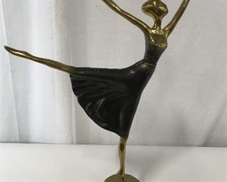 Brass Art Deco Ballerina Sculpture