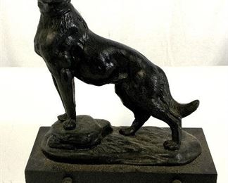 Metal German Shepard Sculpture