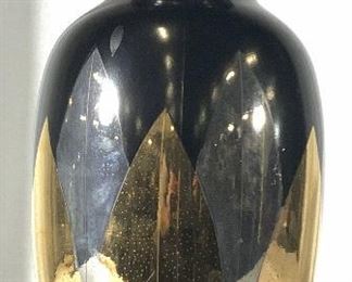 CHINA TRADERS Signed Asian Metallic Porcelain Vase