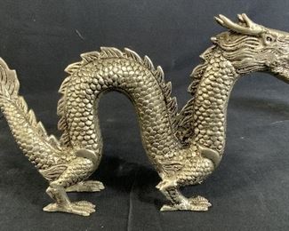 Asian Style Metal Dragon Sculpture