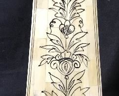 Hand Painted Alabaster Tiled Obelisk Ornament