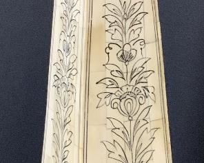 VAMA Hand Painted Bone Tile Obelisk