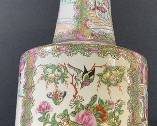 Signed Vintage Hand Painted Asian Porcelain Vase
