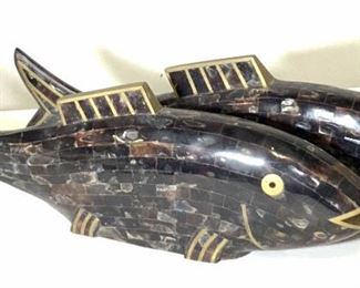 Pair MAITLAND SMITH Tessellated Stone Fish