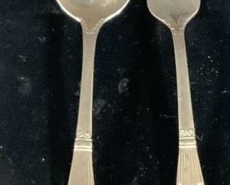 Set 2 C.G.HALLBERG Signed Silver Fork & Spoon