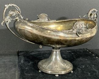 GORHAM Silver Plated Ram’s Head Pedestal Bowl