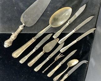 Lot 12 Kitchen Utensils, Sterling silver and more