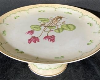 GEORGES BRIARD Sig. Victorian Garden Pedestal Dish