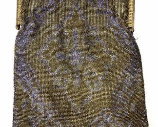 Antique French Seed Beaded Handbag