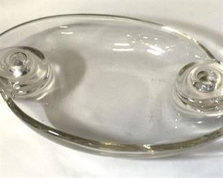Clear Art Glass Serving Platter