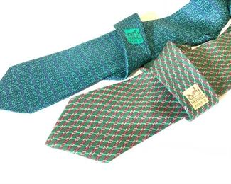 HERMÈS PARIS Luxury Silk Ties, 2 France
