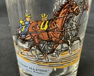 Set 6 PAUL BROWN Glasses, Horse Race