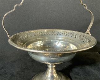 Signed Sterling Silver Pedestal Basket