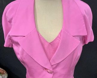 Set2 SCHÖN Vntg Pink Cocktail Dress & Jacket Italy