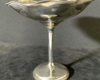 R.B. Sign. Sterling Silver Scalloped Pedestal Bowl