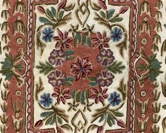 Vintage Woven Floral Area Rug