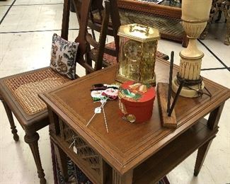Vintage End Table & Chair
