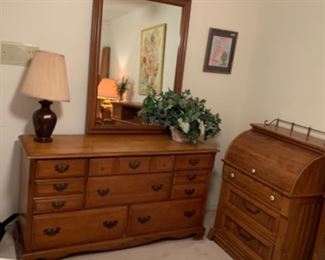 Dresser with Mirror.       Small Secretary Desk