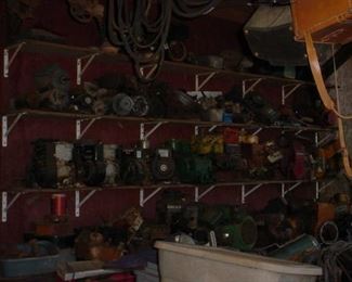 Dozens of older small motor engines, many working or nearly so