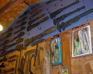 Need a pipe wrench....These are a few of those he collected