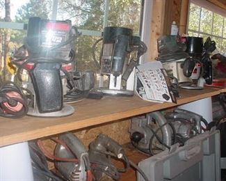 Routers, routers, and more routers...jig saws, and more