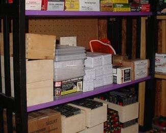Small amount of the incredible amount of ammo, as there are military cannisters and cases of rifle ammunition not shown.