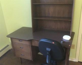 mid century Hooker desk w/bookcase