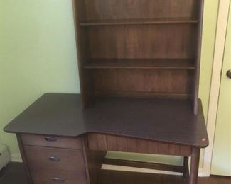 mid century Hooker desk w/bookcase